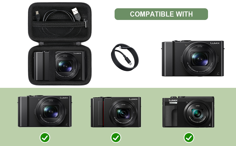 Supmay Hard Travel Case for Panasonic LUMIX LX10 / ZS200D