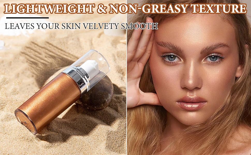 Body Luminizer Liquid Illuminator,Body Highlighter Smooth Face Body Luminizer,Moisturizing Face