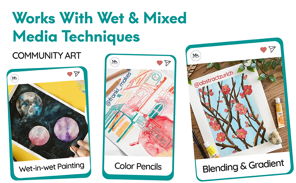 wet painting colour pencils blending gradients watercoloring watercolour watercolours mixed