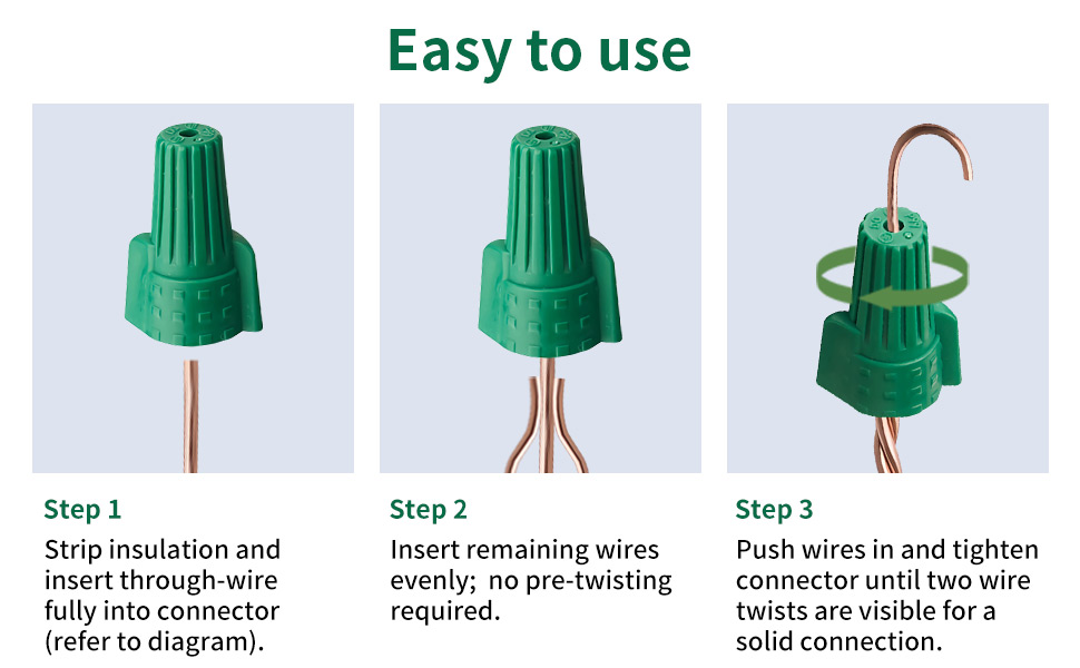Green Wire Connectors Nuts with Hole