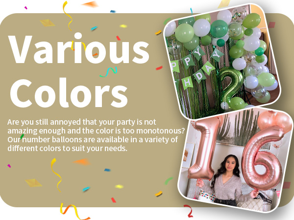 Cream Number Balloon