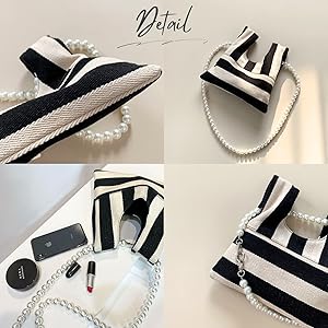 Amazon | [ハルジオ] ニットバッグ ストライプ レディース