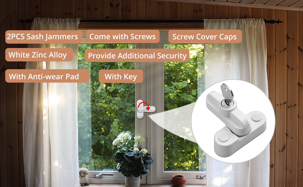 Kamtop Sash Jammers Blockers with Key