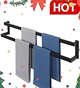 Alise Double Towel Bar 32", SUS304 Stainless Steel Towel Racks for Bathroom Wall Mounted, Space S...