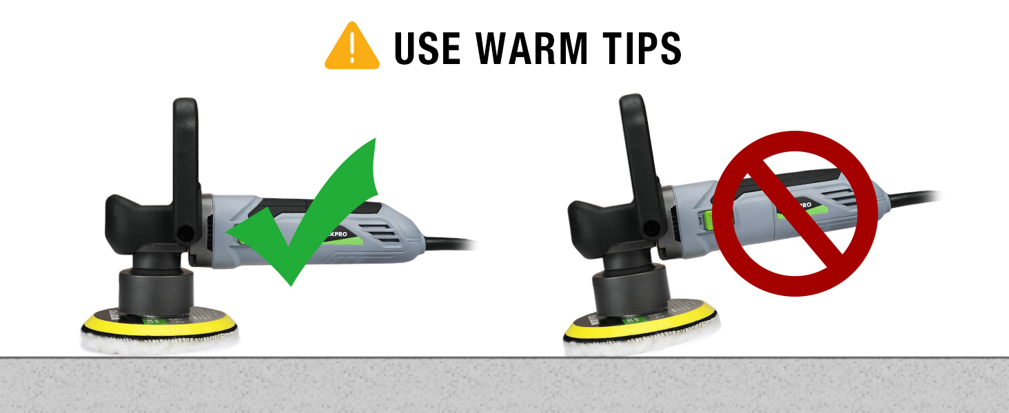 WORKPRO Car Buffer Polisher Kit, 6 Inch 6400RPM Dual Action