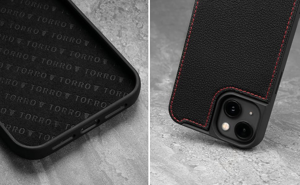 TORRO Leather Bumper Phone Case Compatible With iPhone 13 Mini