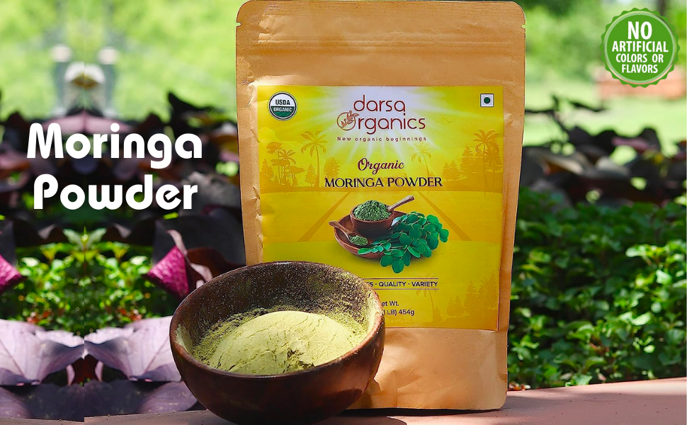 Darsa Organics Premium Indian Moringa Powder 1 lb USDA