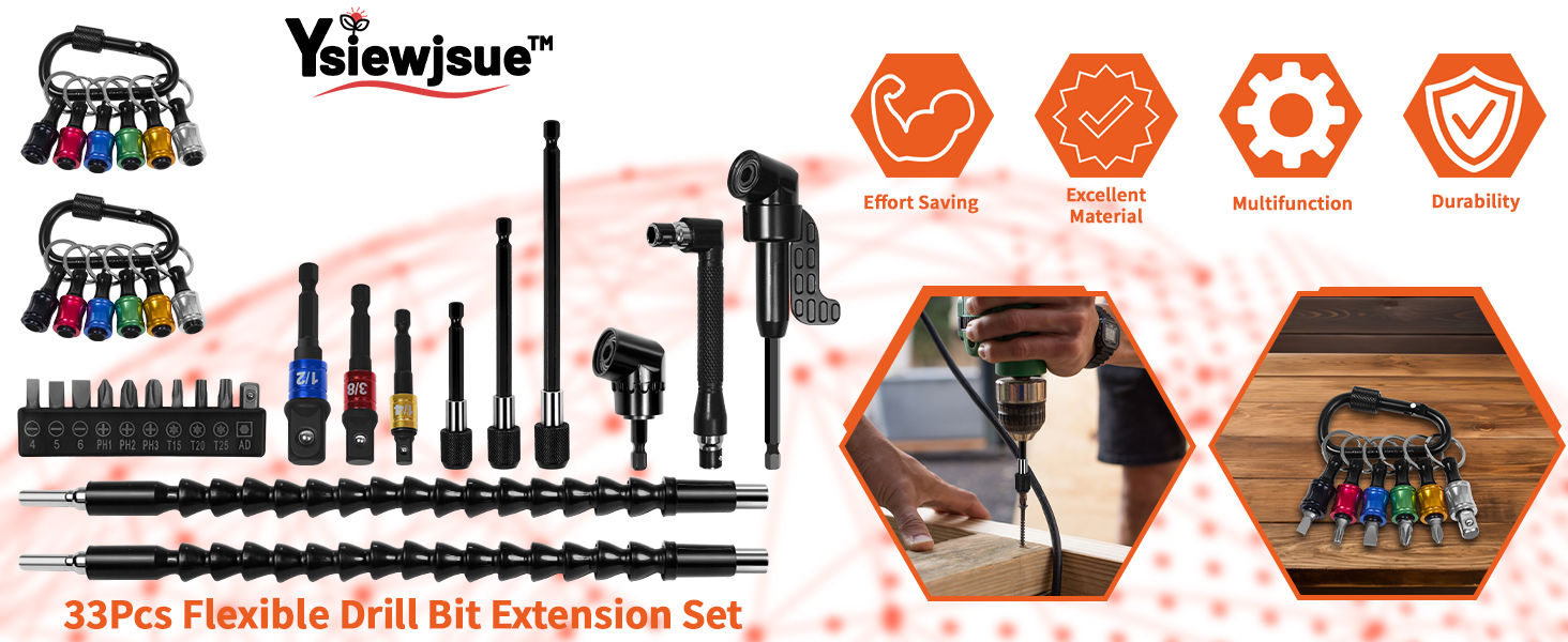 33pcs Flexible Drill Bit Extension