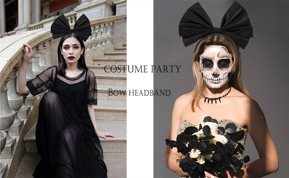 Women Huge Bow Headband Hairband Hair Hoop Halloween Costume Accessories Party Christmas 