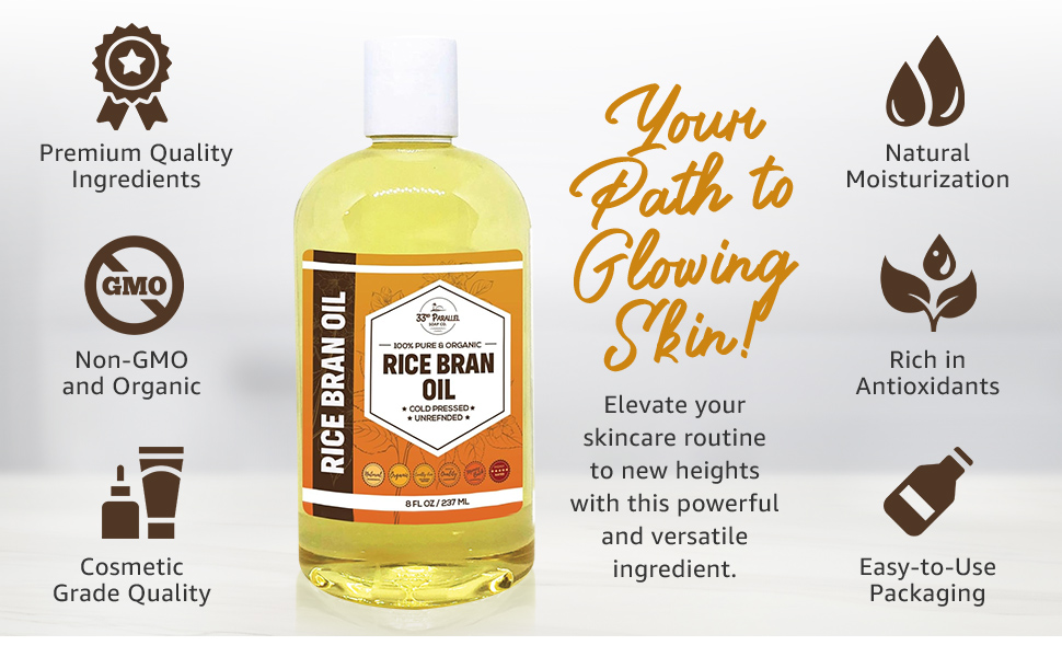 premium quality cosmetic grade rice bran oil pure organic cleansing balms facial serum lotion cream