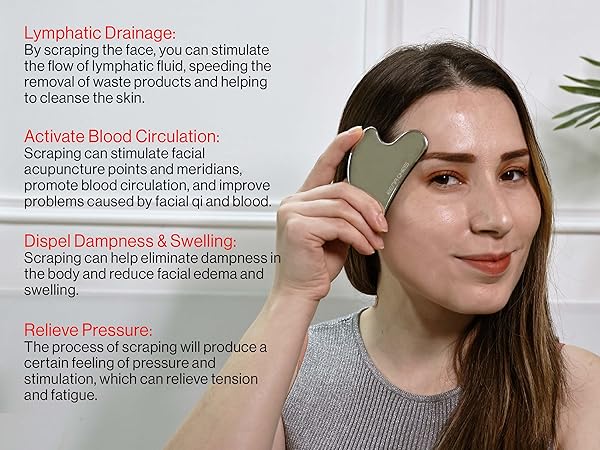 stainless steel gua sha face roller