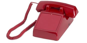 Industrial Desk Phone - Red, No Dial