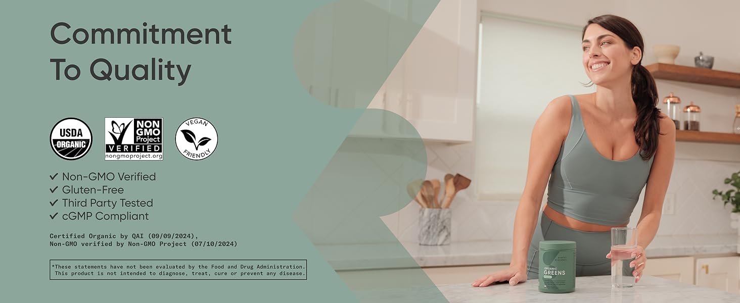 Sports Research Organic Greens Powder Original Pineapple Vegan Non-GMO Verified Coconut Plant Gel