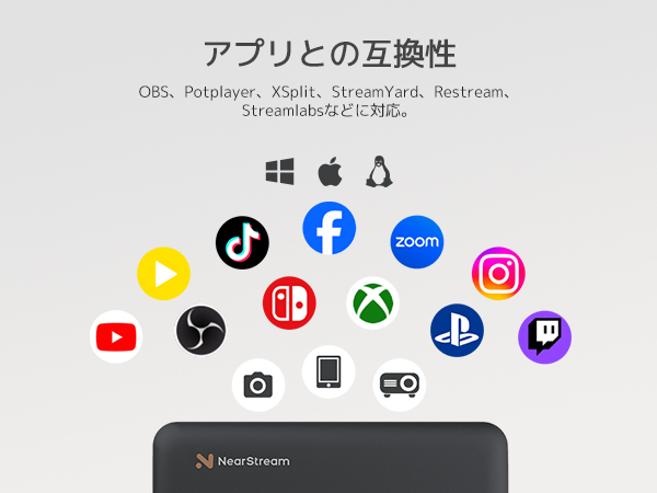 Amazon.co.jp: NearStream キャプチャーボード 4K60fps入力