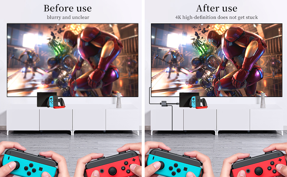 GUSUWU Video Game Console 4k Upscaler, HDMI 4K Upgrader