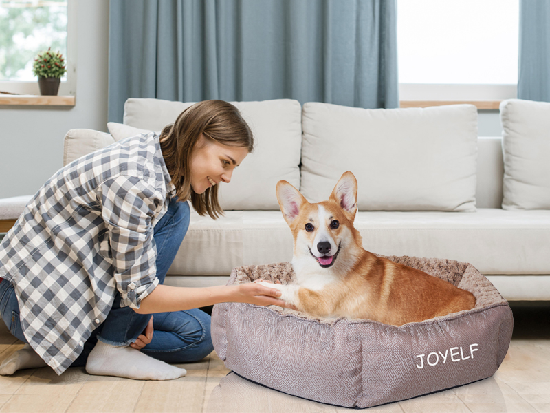 JOYELF Dog Bed Washable Calming Pet Bed, Anti Anxiety Cat