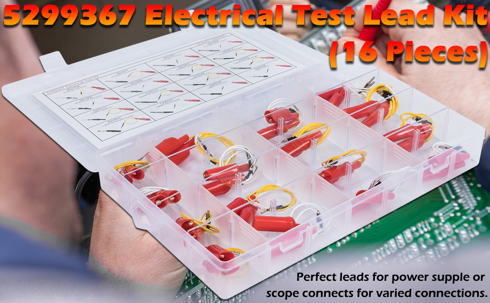 Bonbo 5299367 Test Lead Kit 16 Pieces Electrical Testers Wire
