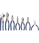 7-Piece Workpro Pliers Set with Groove Joint, Long Nose, Slip Joint, Linesman, and Diagonal Plier...