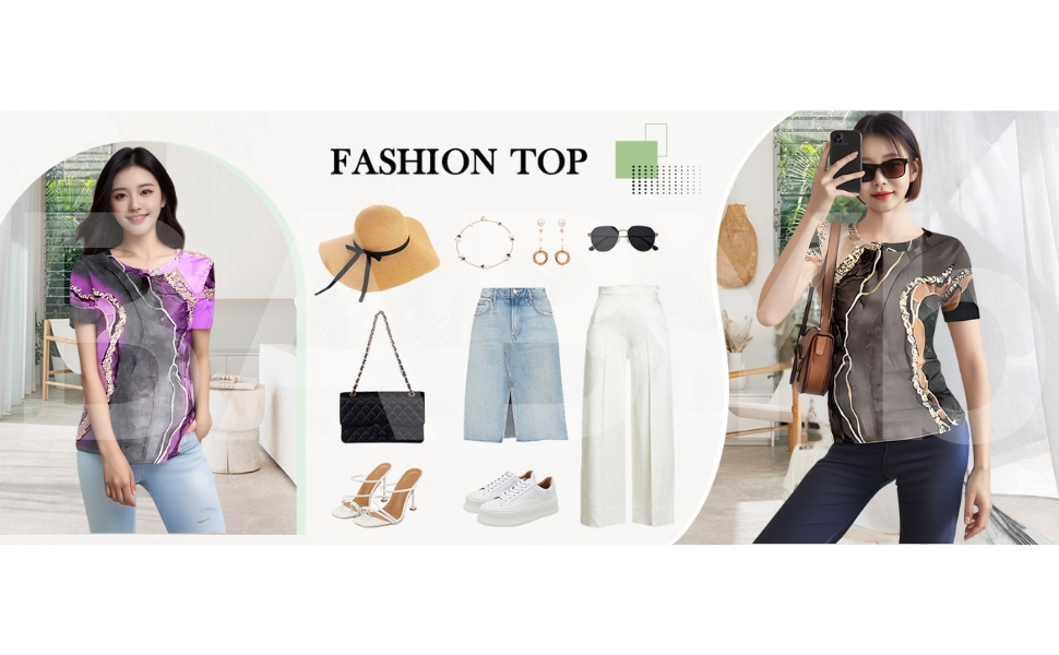 Beach Vacation Clothes for Women Womens Summer Tops Holiday Tunic Tops for Women Loose Fit Dressy