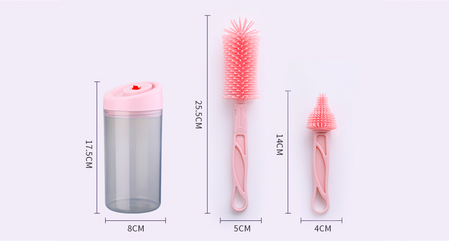 travel bottle brush set