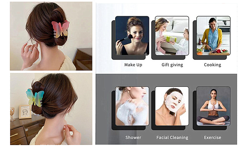 Butterfly Hair Claw Clip for Girls Women