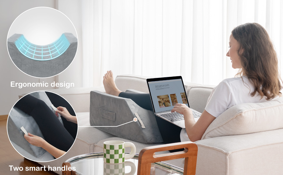 LightEase Elevating Leg Rest Pillow, Leg Pillows for Sleeping Elevation