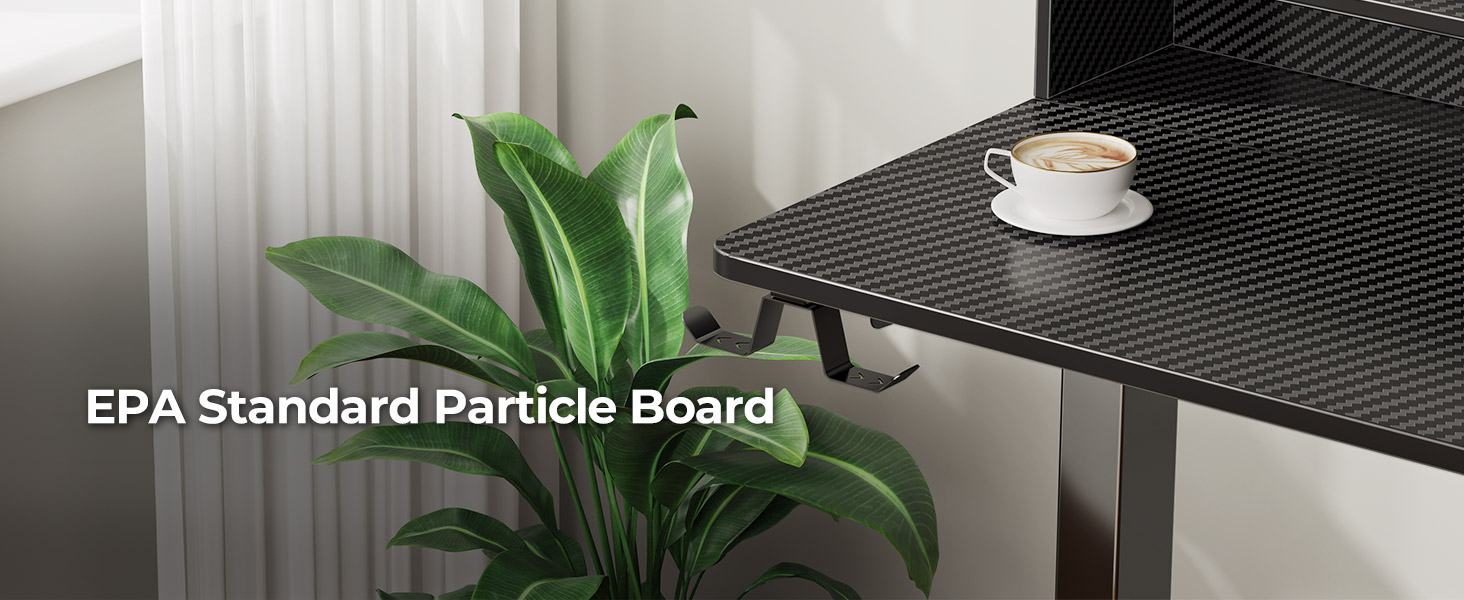 Rolanstar Standing Desk with LED Lights & Charging Station, 55" Height