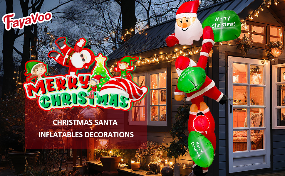 Fayavoo 8FT Christmas Inflatables Outdoor Decorations