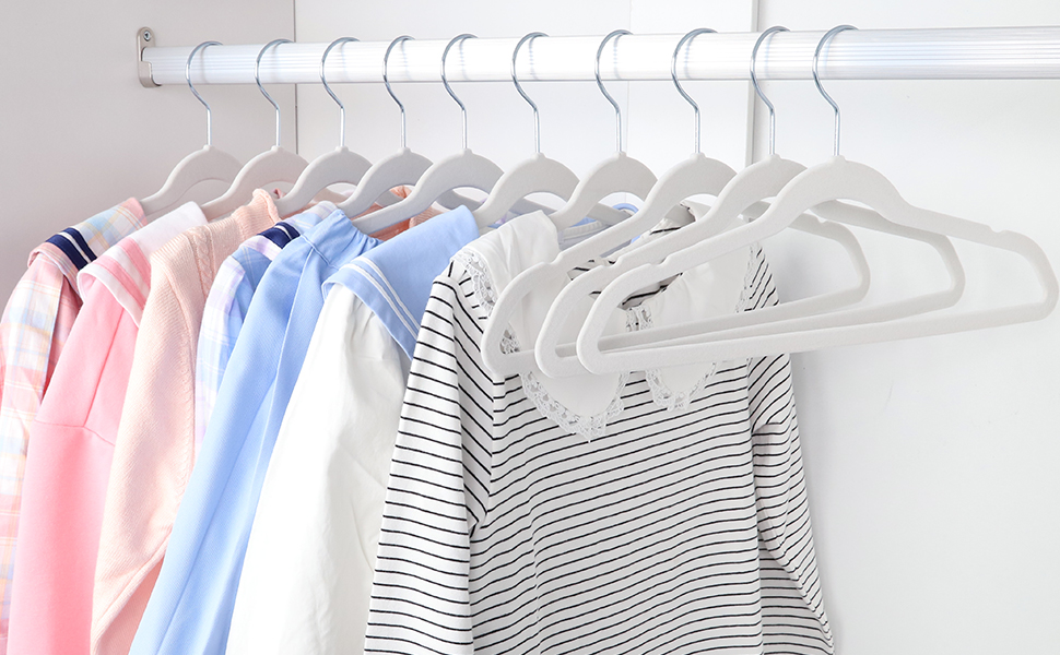 ManGotree 35cm Premium Kids Velvet Hangers, Ultrathin Children's