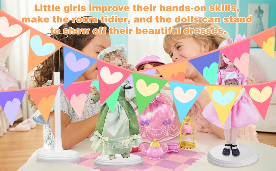 Toyvian 18'' Doll Action Figure Stands 3PCS Big Doll