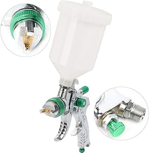 HVLP Gravity Feed Air Spray Gun with 3 Nozzles 1.4mm 1.7mm 2.0mm