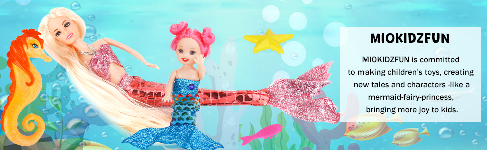 Amazon.com: MIOKIDZFUN Princess Mermaid Dolls Playset, 12