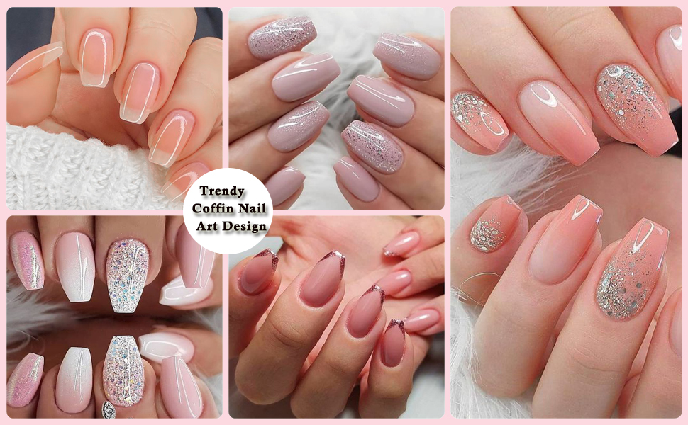 coffin press on nails short glue on nails press ons coffin nail tips fake nail medium