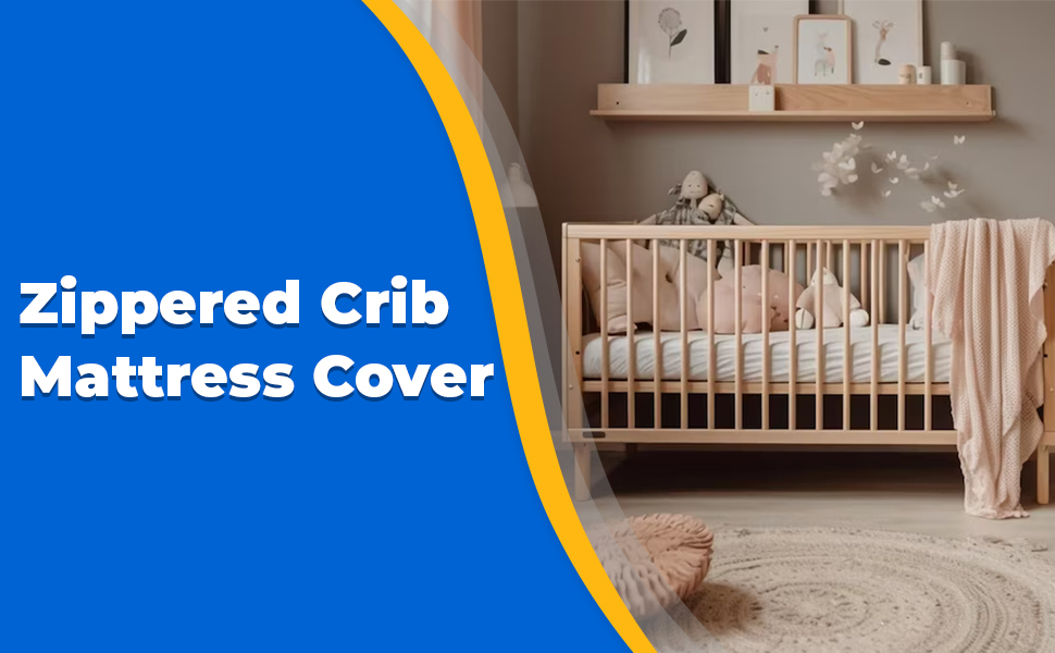 Bistras Deluxe Waterproof Zippered Crib Mattress Cover, 28
