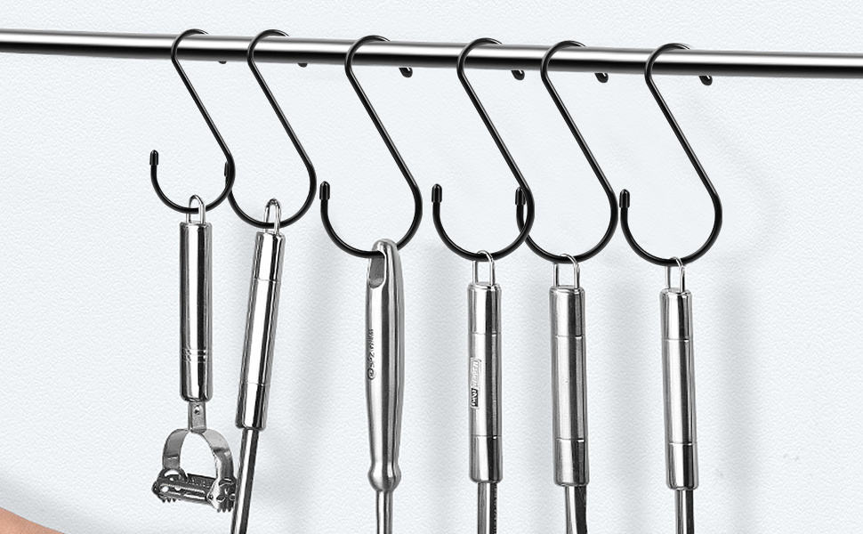 IEKEODI 6 Inch S Hooks 12 Pack, Heavy Duty S Hook for