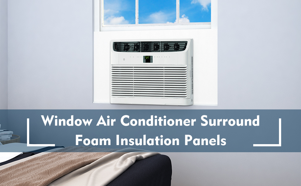 Pearwow Window Air Conditioner Side Insulated Foam Panels,Summer and Winter Surround Insulation