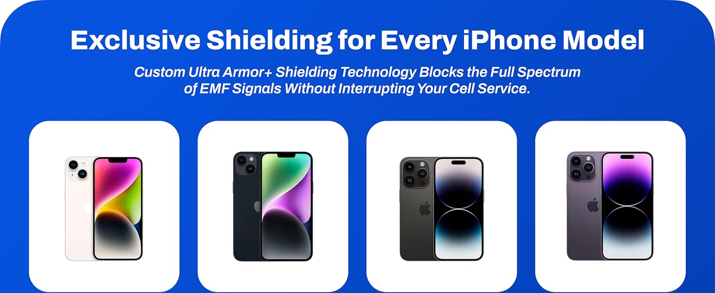 E M F bag for cell phone fits all apple models with full spectrum shielding for signal reduction