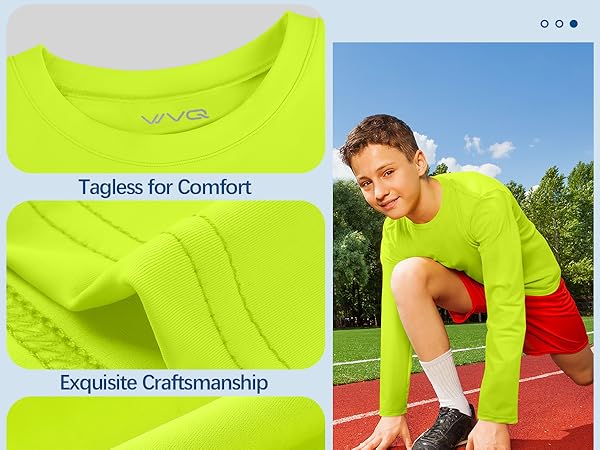 Amazon.com: WVQ Youth Neon Shirts Dry Fit Long Sleeve