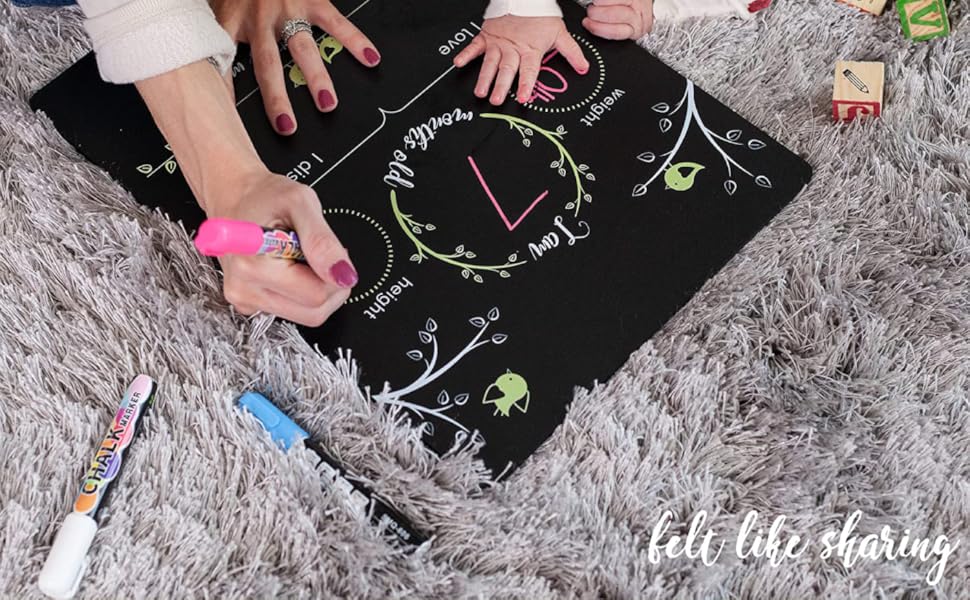 Felt Like Sharing Milestone Chalkboard monthly milestone board baby girl milestone board baby boy