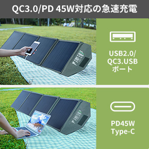 EENOUR 折りたたみ式ソーラーパネル80W SP204 Amazon | EENOUR ソーラーパネル 80W ソーラーチャージャー