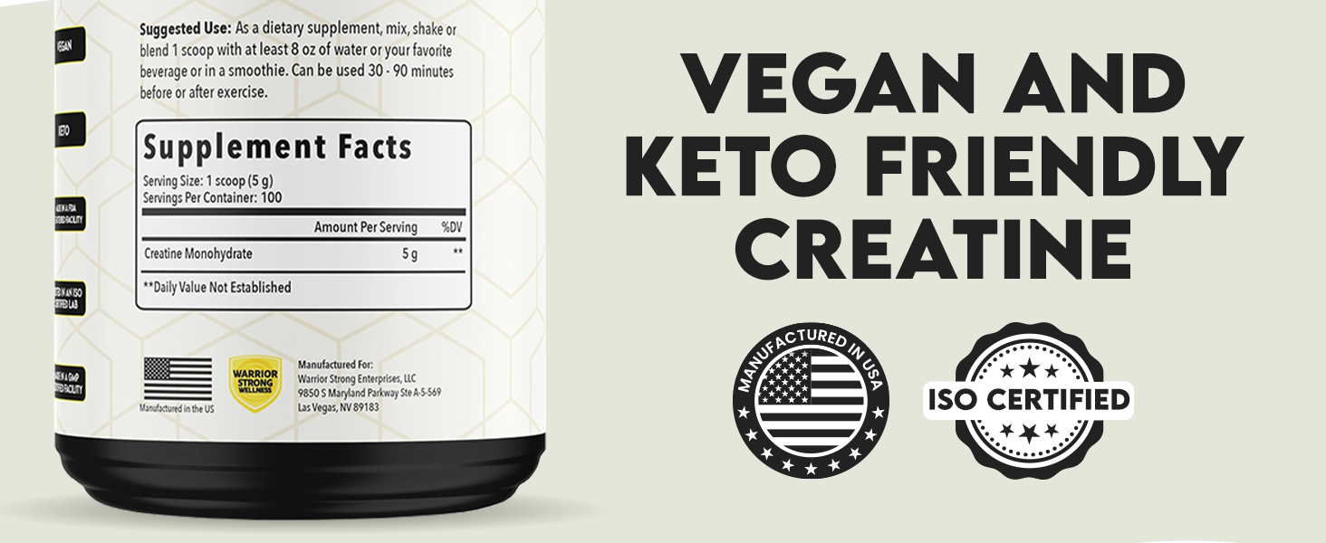 Creatine Monohydrate Powder, Unflavored Micronized Powder- Support Muscles, Cellular Energy