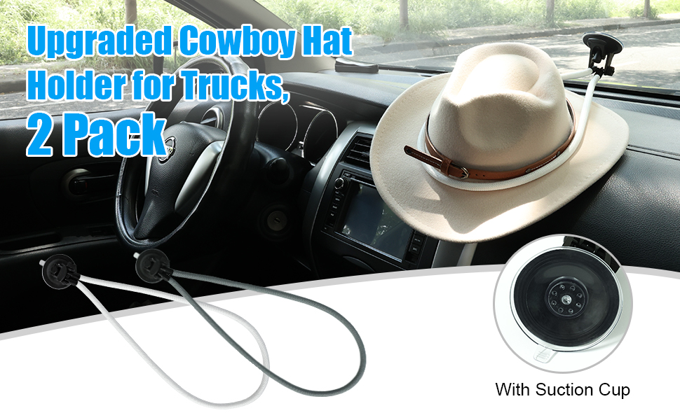 Laviitp 2 Pack Cowboy Hat Holder for Truck Upgraded