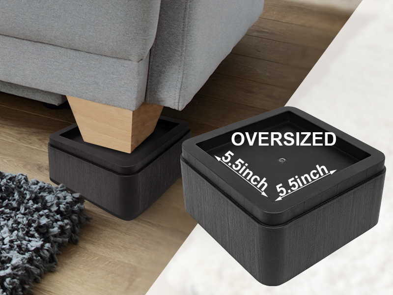 MYMULIKE Oversized Bed Risers, 3 inch Lift, 8 Pack Heavy
