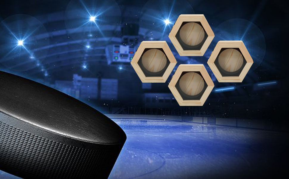 Hockey Puck Display Case，Hockey Puck Holder 4Pack，Puck