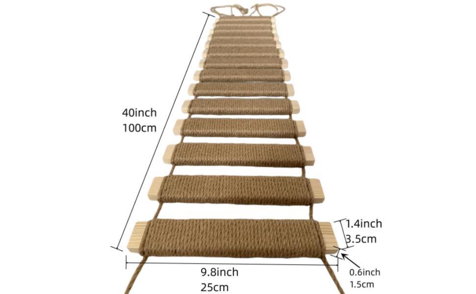 AGRICUE Cat Climbing Frame Bridge Use for Cat Cage Sisal Rope Cat Ladder Pet