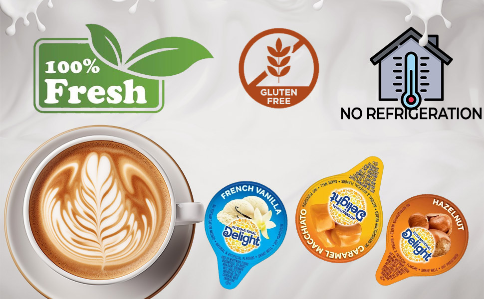 Coffee Creamer Singles Variety Pack 48Count Assorted Non