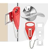 Rerishom Portable Door Lock Extra Lock for Additional Privacy and Safety in Home, Hotel, Apartmen...
