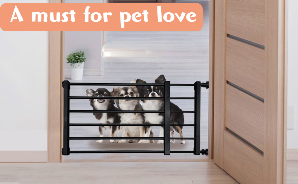 Short Dog Gate Expandable Dog Gate 22"39.37" to Step Over Pressure Mount Small Pet
