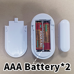 Powered by 2 AAA batteries