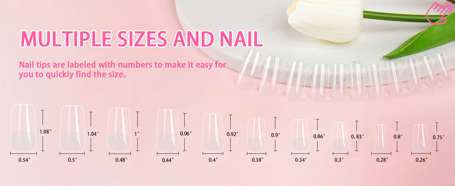 medium square nail size